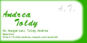 andrea toldy business card